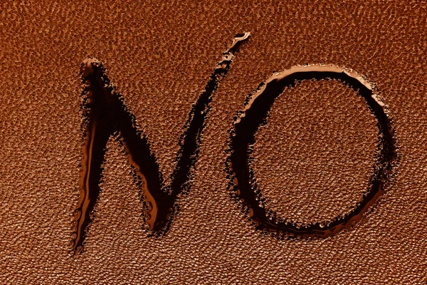 The word "NO" on a black background — Stock Photo, Image