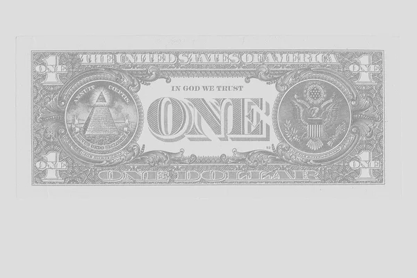 Soulagement du dollar sur la surface plâtrée — Photo