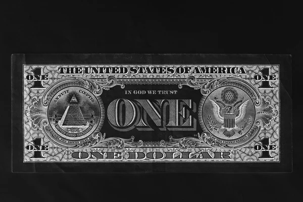 Fotografiska negativ av en dollar sedel — Stockfoto