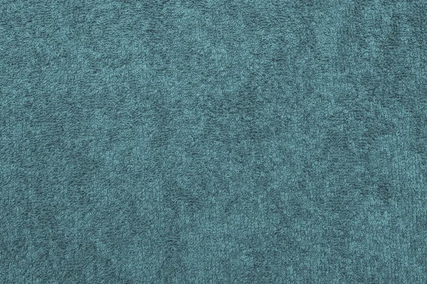 Turquoise terry cotton fabric closeup — Stock Photo, Image
