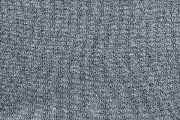 Texture of fleecy knitted fabric gray color — Stock Photo, Image