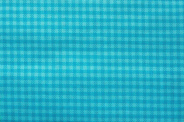 Checkered fabric of turquoise color — Stock Photo, Image
