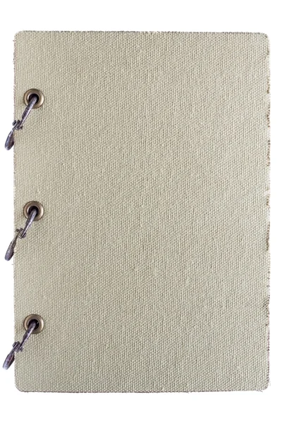 孤立在白色背景上的旧笔记本 — 图库照片