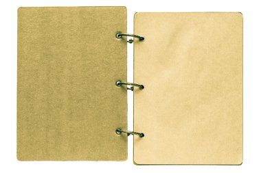 Beyaz arka plan açık defter üzerinde izole