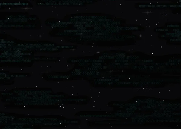 Простір Тло Цифрові Хмари Тлі Зоряного Неба Векторні Ілюстрації — стоковий вектор