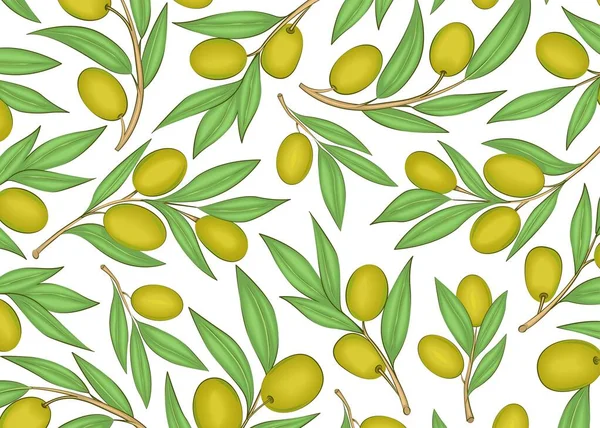 Olive Branches Sample Background Multi Colored Image Vector Illustration — Stockvektor