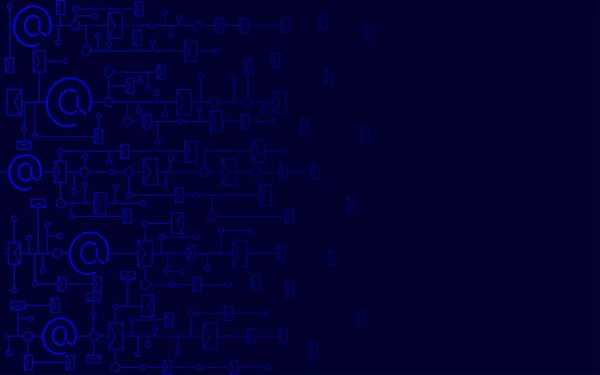 Abstrakt Bakgrund Virtuell Kommunikation Post Redogör För Bilden Postskyltar Brev — Stock vektor