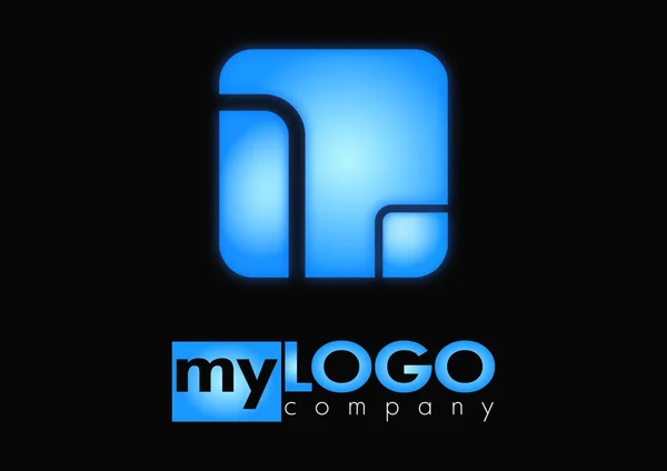 Diseño del rectángulo del logotipo del negocio — Archivo Imágenes Vectoriales