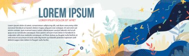Çiçekli, geometrik ve el çizimi elementleri olan soyut tasarım şablonları. Sosyal medya paylaşımları, mobil uygulamalar, afişler tasarımı ve web için uygun. Metin için yeri olan vektör arkaplanı.