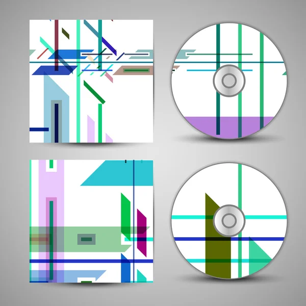 Vector cd cover set for your design — Stock Vector