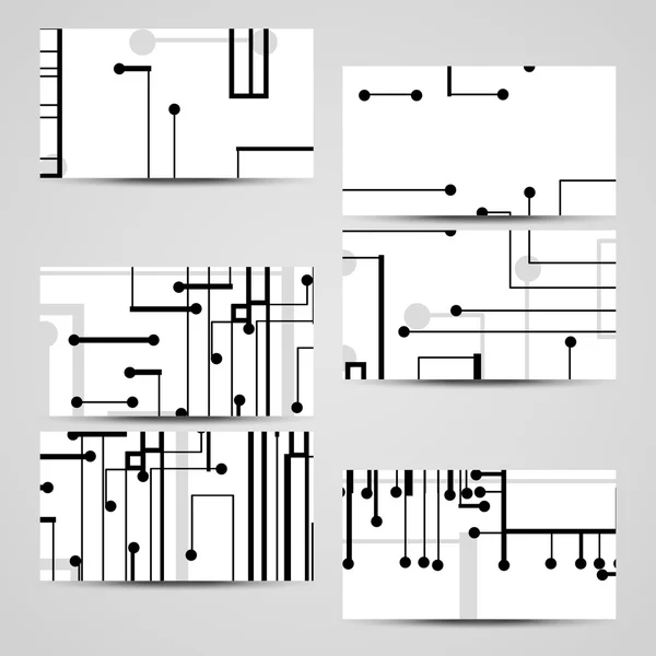 Conjunto de tarjetas de visita vectoriales para su diseño — Archivo Imágenes Vectoriales