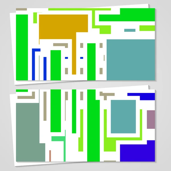 Conjunto de tarjetas de visita vectoriales para su diseño — Vector de stock