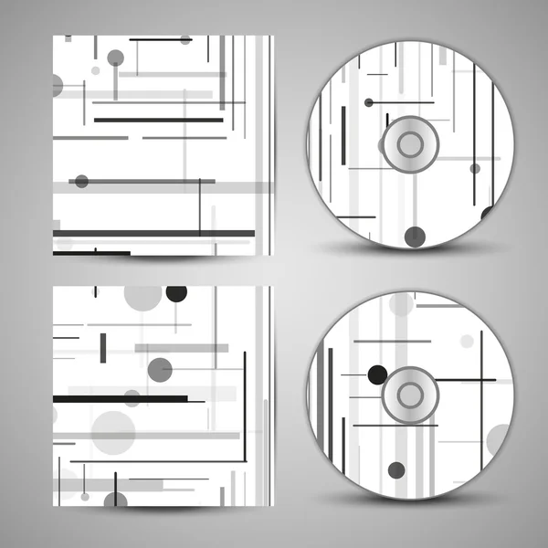 Conjunto de cubierta de cd vectorial para su diseño — Archivo Imágenes Vectoriales