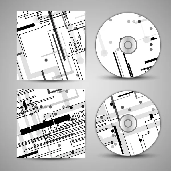 Conjunto de capa de cd vetorial para o seu projeto — Vetor de Stock