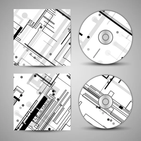 Conjunto de cubierta de cd vectorial para su diseño — Archivo Imágenes Vectoriales