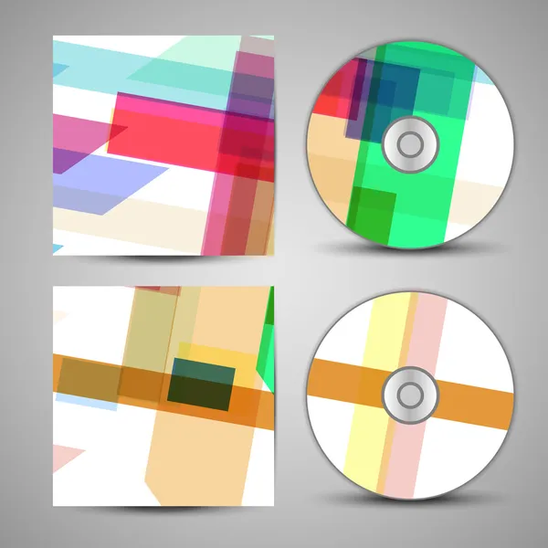 矢量 cd 封面设置为您的设计 — 图库矢量图片
