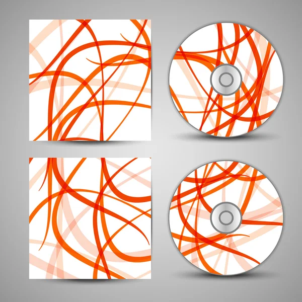 Conjunto de capa de cd vetorial para o seu projeto — Vetor de Stock