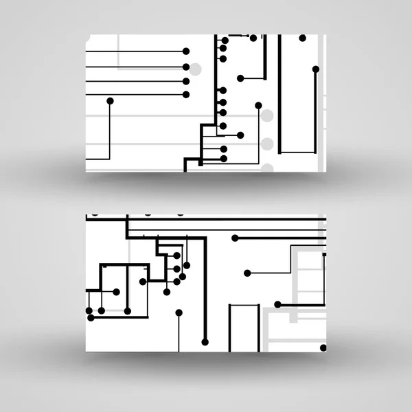 Conjunto de tarjetas de visita vectoriales para su diseño — Archivo Imágenes Vectoriales