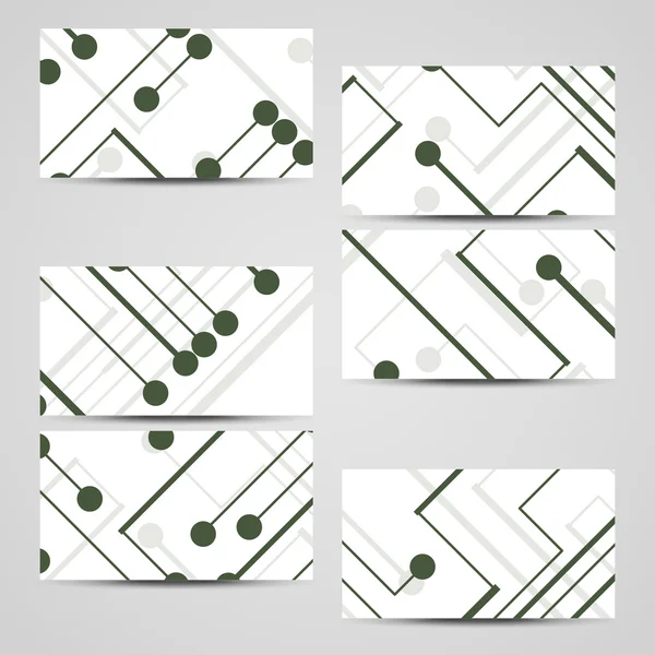 Conjunto de tarjetas de visita vectoriales para su diseño — Vector de stock