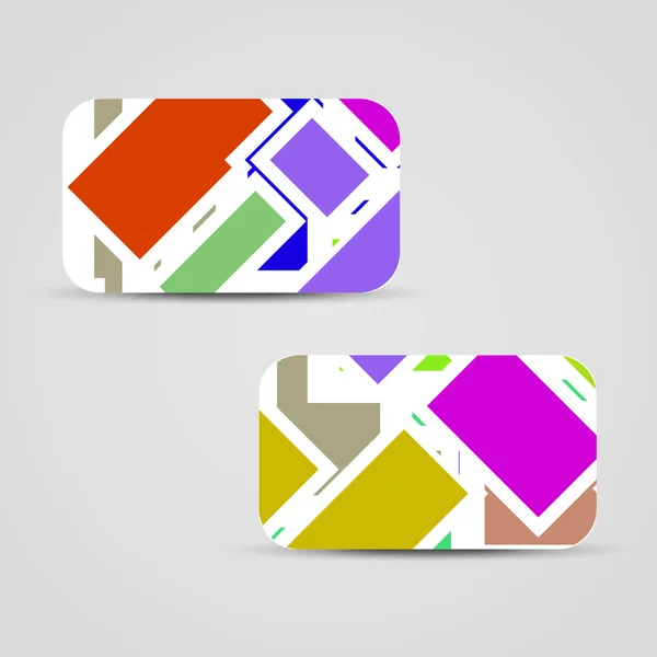 Conjunto de tarjetas de visita vectoriales para su diseño — Vector de stock