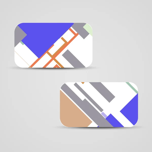 Conjunto de tarjetas de visita vectoriales para su diseño — Vector de stock