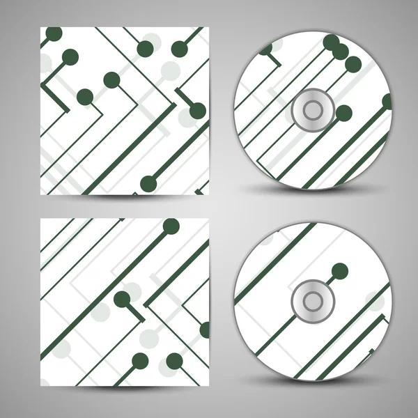 Vector cd cover set for your design — Stock Vector