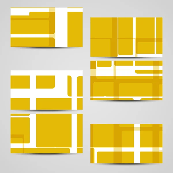 Conjunto de tarjetas de visita vectoriales para su diseño — Archivo Imágenes Vectoriales