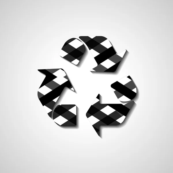 Recycle symbool, abstract stijl illustratie — Stockvector