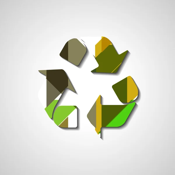 Recycling-Symbol, abstrakte Stildarstellung — Stockvektor