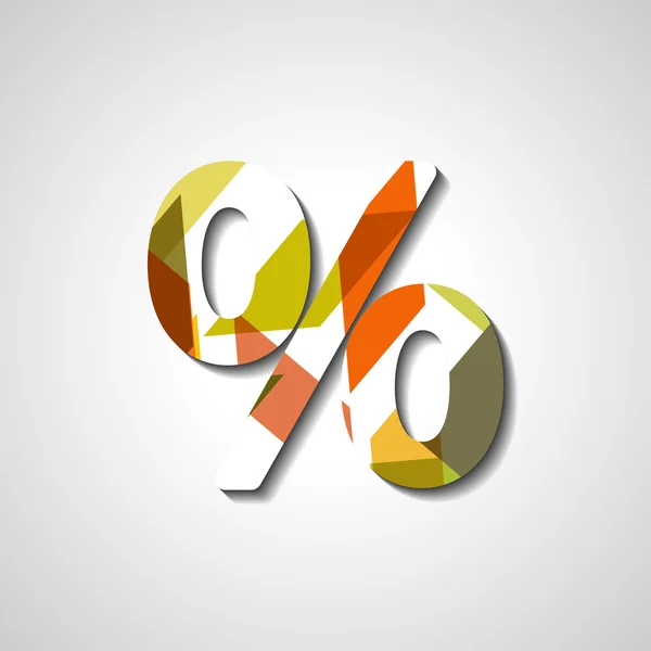 Abstract percentage symbol — Stock Vector