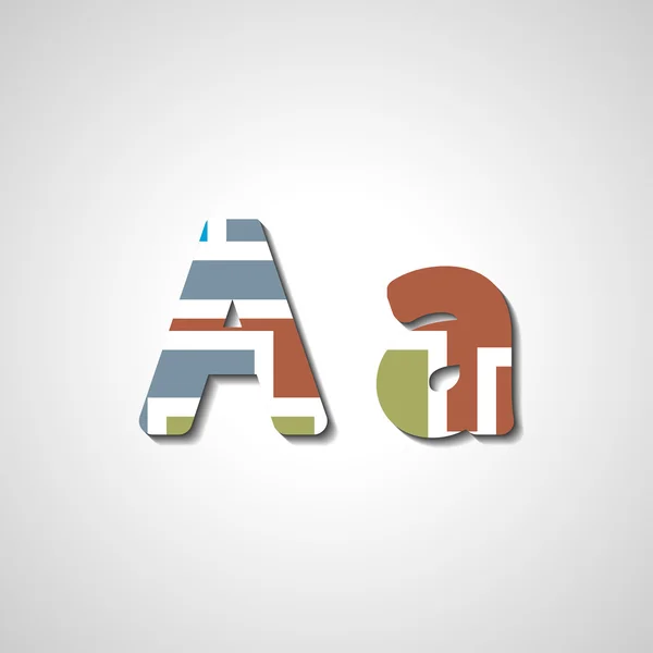 Alfabeto de letras coloridas — Vector de stock