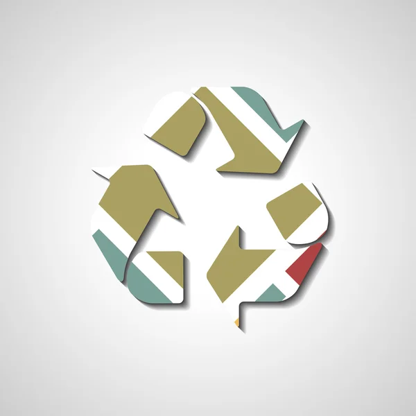 Recycling-Symbol, abstrakte Stildarstellung — Stockvektor