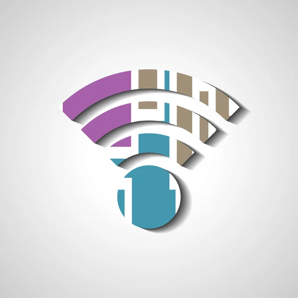 Wireless network symbol — Stock Vector