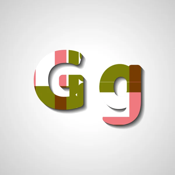 Alphabet lettre colorée — Image vectorielle
