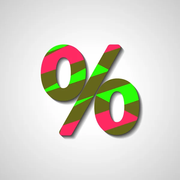 Símbolo percentual abstrato — Vetor de Stock