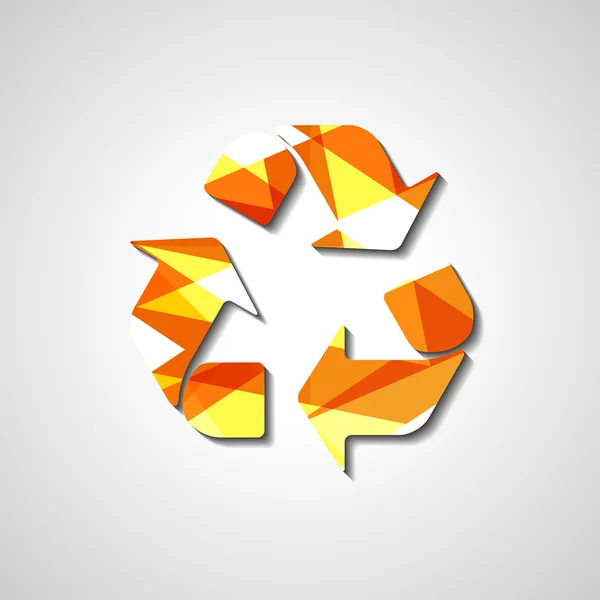 Símbolo de reciclaje, ilustración de estilo abstracto — Vector de stock