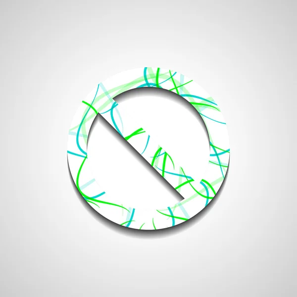 No Sign, abstract style illustration — стоковый вектор