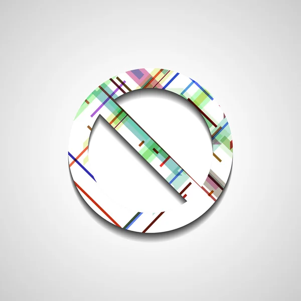No Sign, abstract style illustration — стоковый вектор