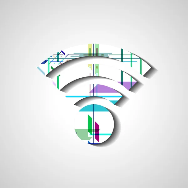 Wireless network symbol — Stock Vector