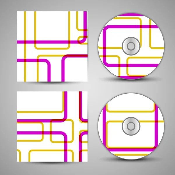 Vector cd cover  set for your design — Stock Vector