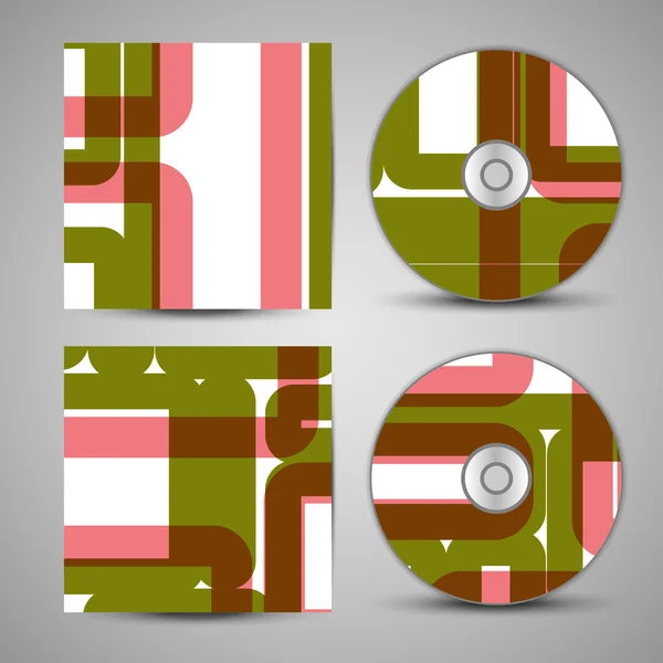 Vector cd cover  set for your design — Stock Vector