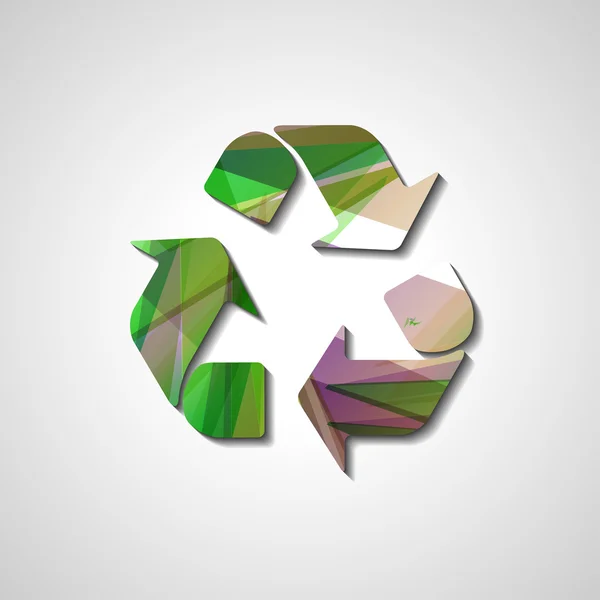 Recycling-Symbol, abstrakte Stildarstellung — Stockvektor