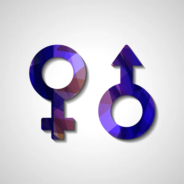 男性和女性的性别符号 — 图库矢量图片
