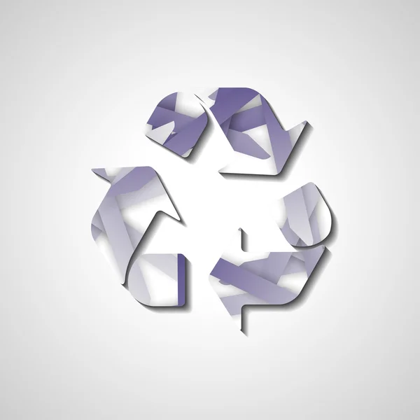 Symbole de recyclage, illustration de style abstrait — Image vectorielle