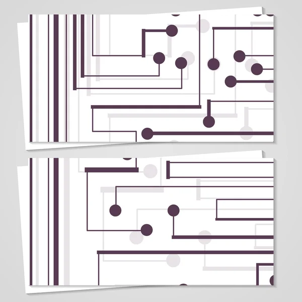 Conjunto de tarjetas de visita vectoriales para su diseño — Vector de stock