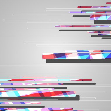 soyut fütüristik şekilleri