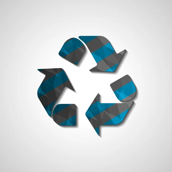 Recycling-Symbol, abstrakte Stildarstellung — Stockvektor