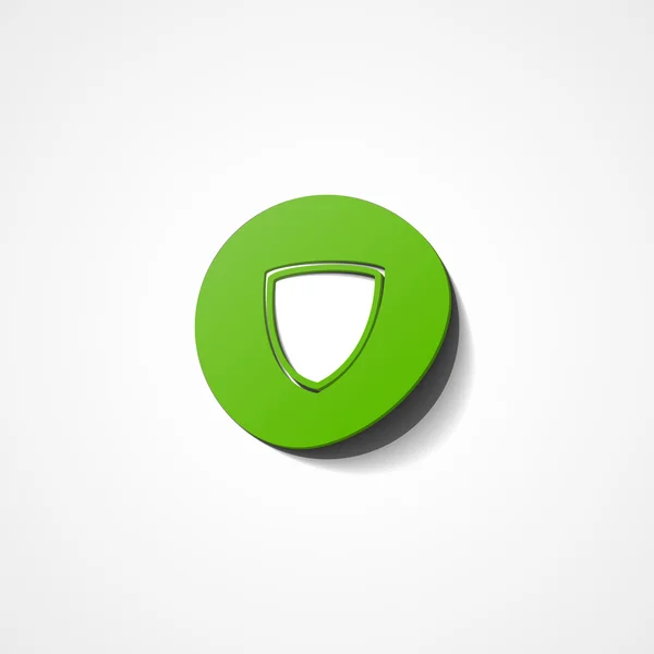 Schutz grünes Web-Symbol — Stockvektor
