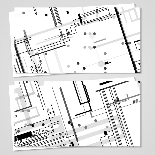 Conjunto de tarjetas de visita vectoriales para su diseño — Archivo Imágenes Vectoriales