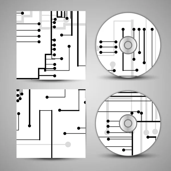 Vector cd cover  set for your design — Stock Vector